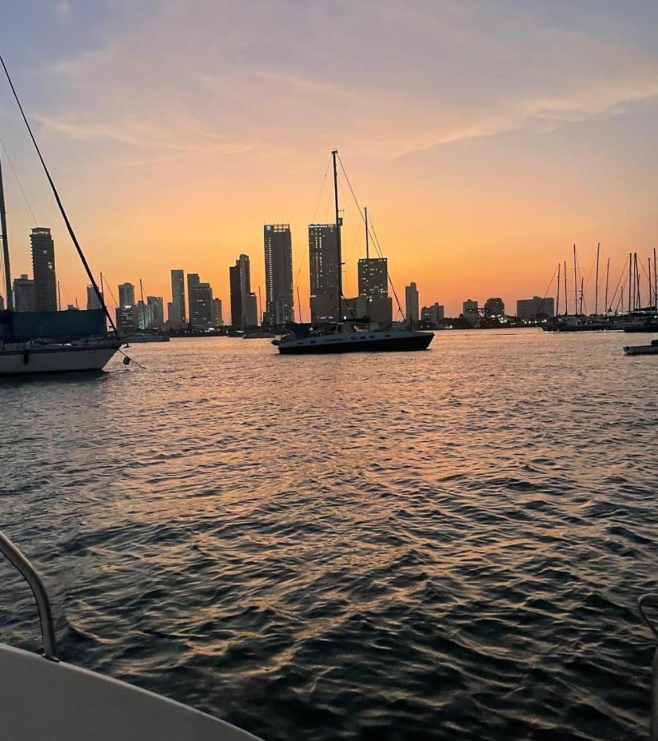 Catamaran In Bay